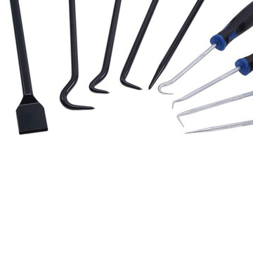 HACZYKI SZPIKULCE WYJMAKI ŚRUBOKRĘTOWE DO PIERŚCIENI ORINGÓW ZESTAW 9 SZTUK