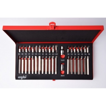 Набор бит длинных 75 мм и коротких 30 мм, 40 шт. HEX Torx 1/2