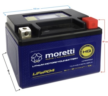 AKUMULATOR MORETTI MFPX4L LITOWO JONOWY