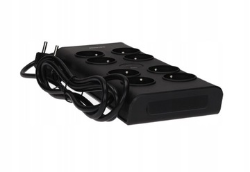 УДЛИНИТЕЛЬ PHILIPS 8 РАЗЪЕМОВ АНТИПЕРЕНАПРЯЖЕНИЕ ПИТАНИЕ ЧЕРНЫЙ 2М