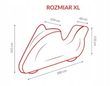 Pokrowiec Plandeka na motocykl z kufrem PRODUKT PL