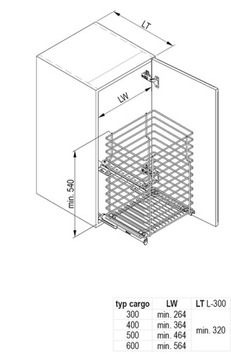 Грузовой круиз для прачечной 600 мелкий L-300 белый