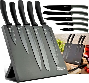 Komplet noży z listwą magnetyczną Edenberg Knife 5 szt.