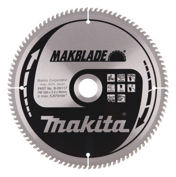 TARCZA TNĄCA MAKBLADE 260X30MM 100Z B-32873 B-09117