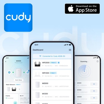 Cudy WR3000 Wi-Fi 6-ячеистый маршрутизатор, очень быстрый, 256 МБ ОЗУ, 2976 Мбит/с2
