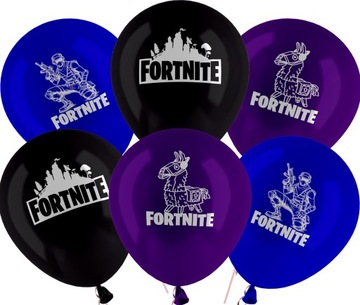 ZESTAW BALONÓW Z NADRUKIEM FORTNITE LAMA DEKORACJA URODZINOWA NA IMPREZE