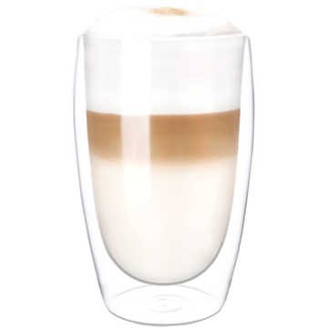 Szklanka termiczna kubek do ciepłych napojów podwójne dno 450ml Wessper