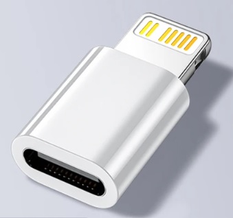 Adapter Przejściówka Typ USB C do iPhone Lightning biała