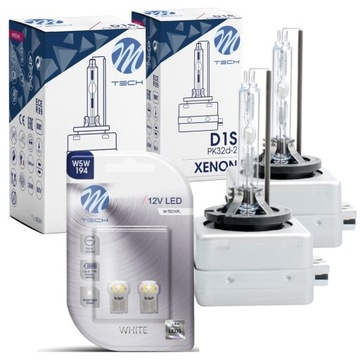 2x Żarówki Ksenon Żarnik D1S 4300K BI XENON palnik 35W 85V + W5W OSRAM LED