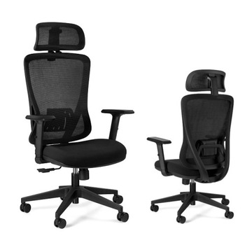Obrotowy fotel krzesło Dart czarny ergonomia gabinet