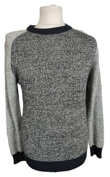 NEXT SZARY SWETER PULLOVER WEŁNA MIX rozm. M