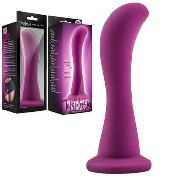 Fioletowe dildo do punktu G BELLATRIX z przyssawką, Silikonowe - Blush