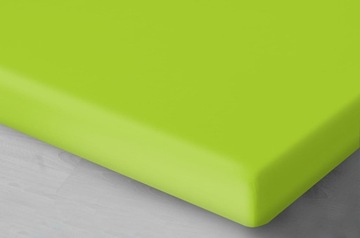 Prześcieradło satynowe z gumką 120x200 limonka-73