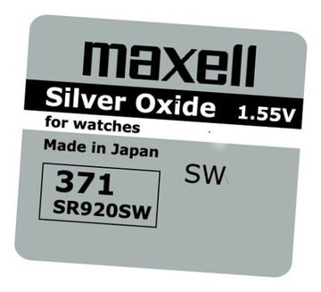 Bateria Maxell 371 370 SR 920 SW z TLENKIEM SREBRA