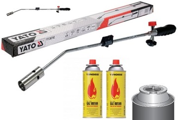 PALNIK WYPALARKA DO WYPALANIA CHWASTÓW LIŚCI PIEZO 800mm + 2x GAZ YT-36742