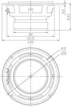 Низкочастотные динамики Dayton Audio DA135 8 Ом