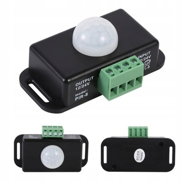PIR ДАТЧИК ДВИЖЕНИЯ 12В 6А ДЛЯ ПРОФИЛЯ СВЕТОДИОДНОЙ ЛЕНТЫ