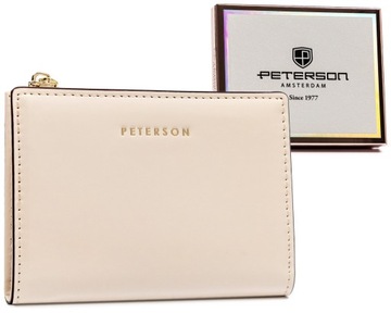 PETERSON damski portfel na karty mały portmonetka lakier w pudełku prezent