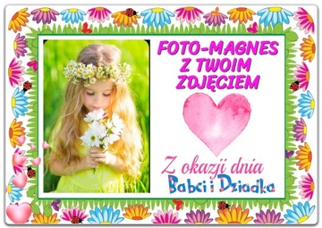 FOTO MAGNES z twoim zdjęciem PREZENT URODZINY CHRZEST KOMUNIA 10x7mm