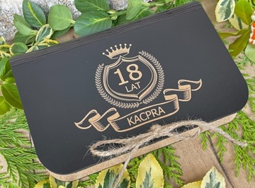 ДЕНЕЖНАЯ КОРОБКА ПОДАРОК ​​НА ДЕНЬ РОЖДЕНИЯ, ЮБИЛЕЮ 18-40-100 ЛЕТ HDF-ЦВЕТ