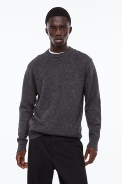 H&M ESSENTIALS wełniany sweter regular fit XL