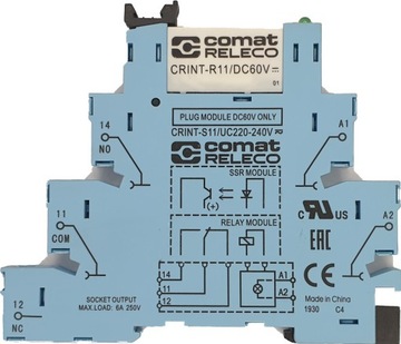 miniaturowy przekaźnik interfejsowy 230V + gniazdo