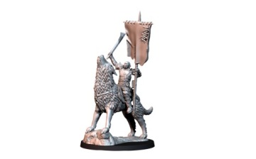 Warg Rider with Banner - x1