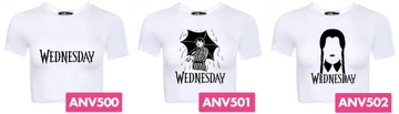 WEDNESDAY ADDAMS Выкройки женских коротких футболок - M