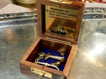 ПОДАРОК ​​ДЛЯ МОРЯКА РУЛЕВЫЙ БРЕЛОК С ЯКОРЕМ С ГРАВИРОВКОЙ