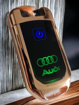 АВТОМОБИЛЬНЫЙ БРЕЛОК AUDI RGB СВЕТОДИОДНАЯ ЗАЖИГАЛКА ПОДАРОЧНАЯ КОРОБКА С БАНТОМ