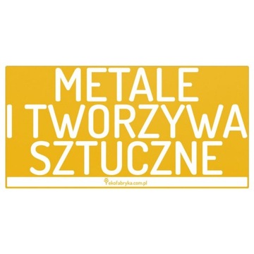 Naklejka na kosz zewnętrzny TWORZYWA białe litery
