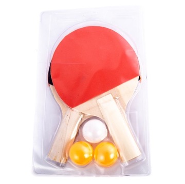 НАБОР ДЛЯ ПИНГ-ПОНГА НАСТОЛЬНЫЙ ТЕННИС 2 МЯЧА + 3 МЯЧА
