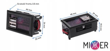 Индикатор заряда батареи USB-зарядка 7–15 В