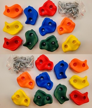 КАМНИ ДЛЯ ЛАЗАНИЯ РУЧКИ ДЛЯ ДЕТЕЙ, БОЛЬШИЕ ЦВЕТНЫЕ 20ШТ.