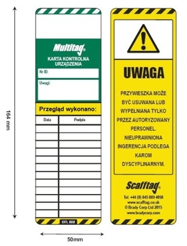 Kontrolka przeglądów urządzeń MultiTag PL komplet