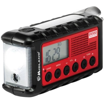 Уличное FM-радио Midland ER 300 с рукояткой, солнечная батарея