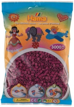 Koraliki 3000 szt. ciemna fuksja HAMA MIDI 201-82