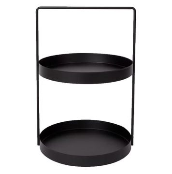 ДЕКОРАТИВНАЯ ТАРЕЛКА ПОДДОН 2 УРОВНЯ, ЧЕРНЫЙ 653