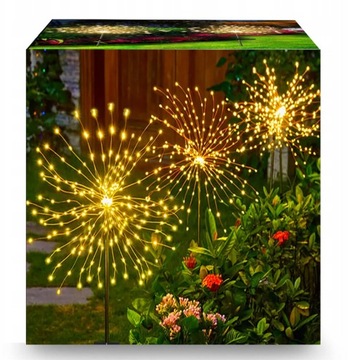 4x KOLOROWA LAMPA SOLARNA OGRODOWA 150 LED DMUCHAWIEC SOLAR LAMPKI SOLARNE