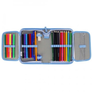 КОРОБКА-КАРАНДАШКА С ДВУХОТКРЫТКАМИ С ОБОРУДОВАНИЕМ ДЛЯ ДЕВОЧКИ И СОБАКИ