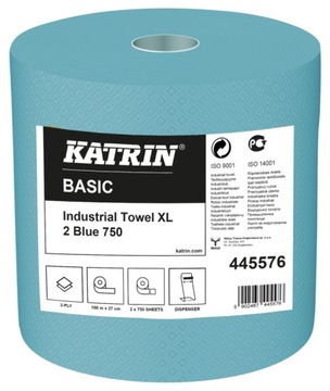 CZYŚCIWO PAPIER KARTIN BASIC NIEBIESKI XL 2-WARSTYWY ZESTAW 2 ROLEK CHŁONNY