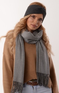 ПОВЯЗКА НА УШИ ЖЕНСКАЯ графитовая, УЗЕЛ О3