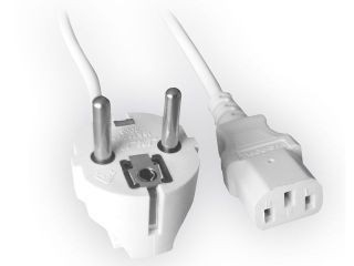 Biały Przewód Kabel Prądowy do Drukarki Komputera