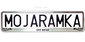 Ramka METAL pod na tablicę rejestracyjną OFFROAD 4X4 PATROL LAND CRUISER V8