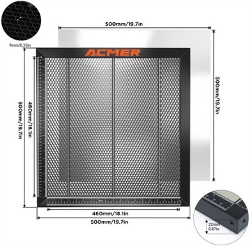 Защитный столик для лазерного гравера ACMER 500х500мм + зажим для Sculpfun