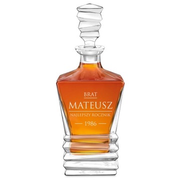 Karafka do Whisky z Grawerem Szklana Prezent na Dzień Ojca Urodziny