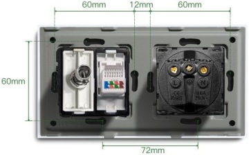 Вставка в розетку 230 В белая FastCharge USB AC RTX SH