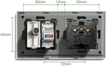 Вставка для розетки 230В, белая, System RTX SH