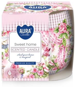 Świeca zapachowa Sweet Home w szkle 20h palenia PL Aura Candles