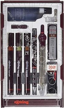Zestaw isografów ROTRING MASTER SET 0,10 0,30 0,50 + Cyrkiel -5%